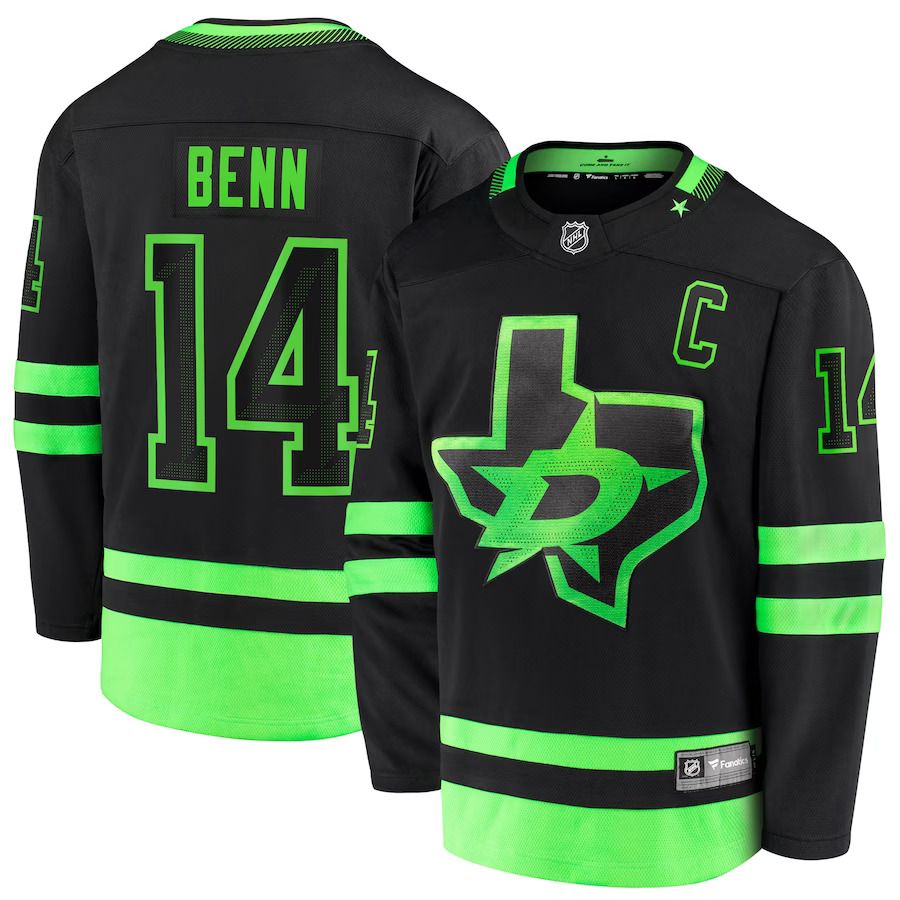 Men Dallas Stars #14 Jamie Benn Fanatics Branded Black Alternate Premier Breakaway Player NHL Jersey